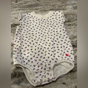 Pink Chicken NY Baby Girls Organic Sweatshirt Bubble Tiny Purple Roses 18-24